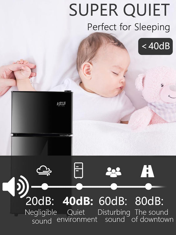 Runesay 3.5-cu ft with Freezer ( Black ) Garage Ready