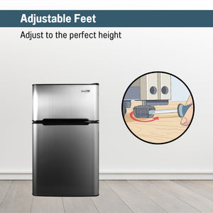 Equator Advanced Appliances 3.2-cu ft Mini Fridge with Freezer ( Stainless ) ENERGY STAR