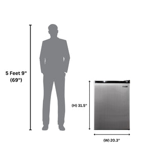 ConServ 4.5-cu ft Mini Fridge ( Stainless Steel )