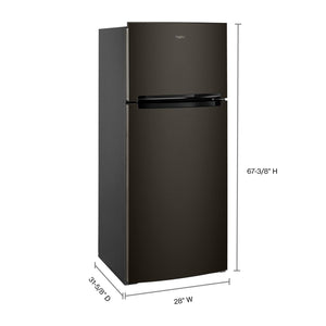 Whirlpool 17.6-cu ft Top-Freezer Refrigerator ( Black Stainless )