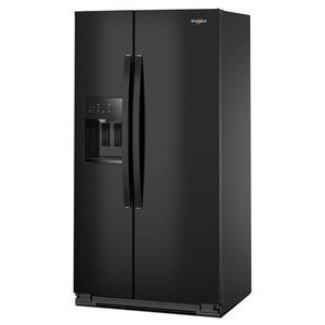 Whirlpool 20.85-cu ft Counter-Depth Side-by-Side Refrigerator with Ice Maker ,Water and Ice Dispenser ( Black )