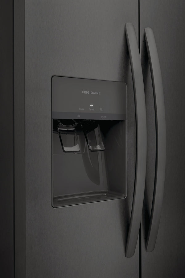 Frigidaire 22.3-cu ft Side-by-Side Refrigerator with Ice Maker ,Water and Ice Dispenser ( Black Stainless Steel ) ENERGY STAR Certified