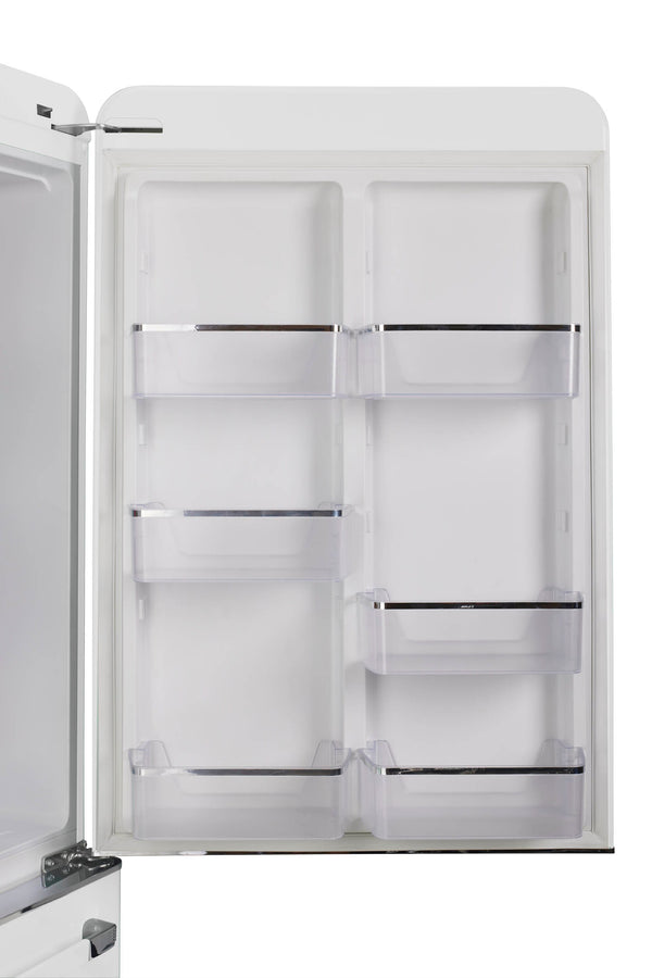 UNIQUE Classic Retro 17.7-cu ft Counter-Depth Bottom-Freezer Refrigerator with Ice Maker ( Marshmallow White ) ENERGY STAR Certified