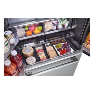 LG STUDIO Counter-Depth 26.5-cu ft 3 -Door Smart Compatible French Door Refrigerator with Ice Maker with Water Dispenser ( PrintProof Stainless Steel ) ENERGY STAR Certified