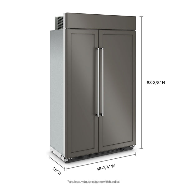 KitchenAid 30-cu ft Counter-Depth Side-by-Side Refrigerator ( Panel Ready )