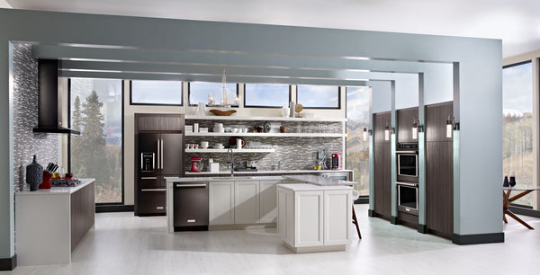 KitchenAid Standard-Depth 25.8-cu ft 5 -Door French Door Refrigerator with Ice Maker with Water and Ice Dispenser ( Black Stainless Steel with PRINTSHIELD Finish )