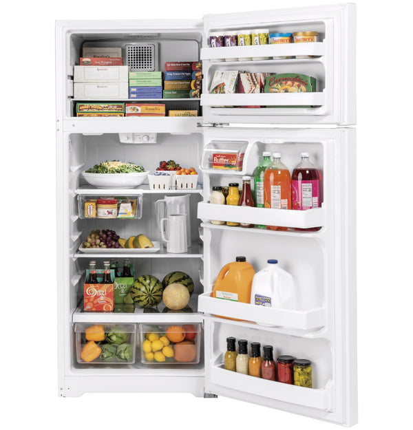GE 17.5-cu ft Top-Freezer Refrigerator ( White )