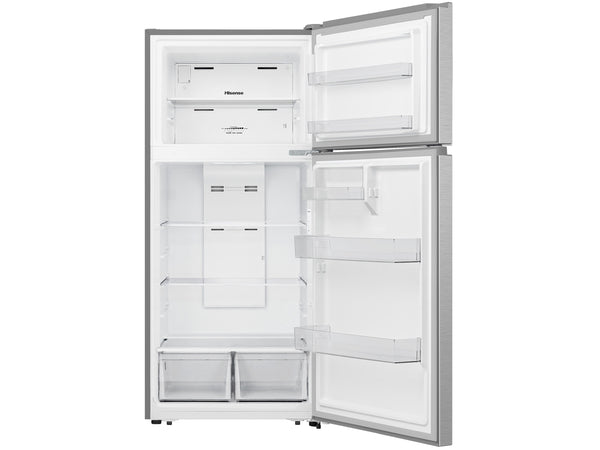Hisense Top Mount 18-cu ft Top-Freezer Refrigerator ( Stainless Steel ) Garage Ready ENERGY STAR Certified