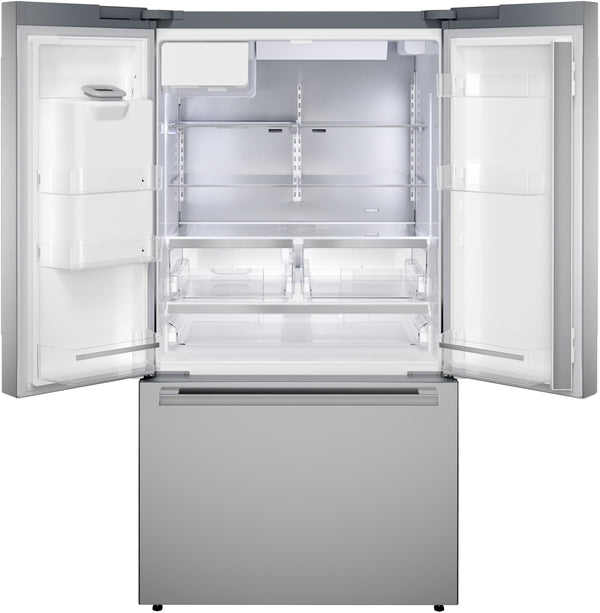 Bosch Standard-Depth 500 Series 26-cu ft 3 -Door Smart Compatible French Door Refrigerator with Ice Maker with Water and Ice Dispenser ( Stainless Steel ) ENERGY STAR Certified