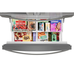 Whirlpool Standard-Depth 24.5-cu ft 4 -Door French Door Refrigerator with Ice Maker with Water and Ice Dispenser ( Black Stainless Steel ) ENERGY STAR Certified