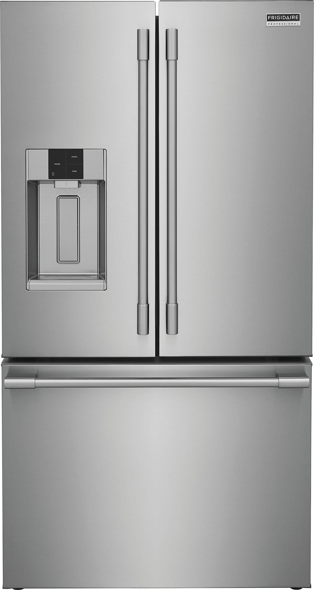 Frigidaire Professional Counter-Depth 22.6-cu ft 3 -Door French Door Refrigerator with Dual Ice Maker with Water and Ice Dispenser ( Smudge-Proof Stainless Steel ) ENERGY STAR Certified