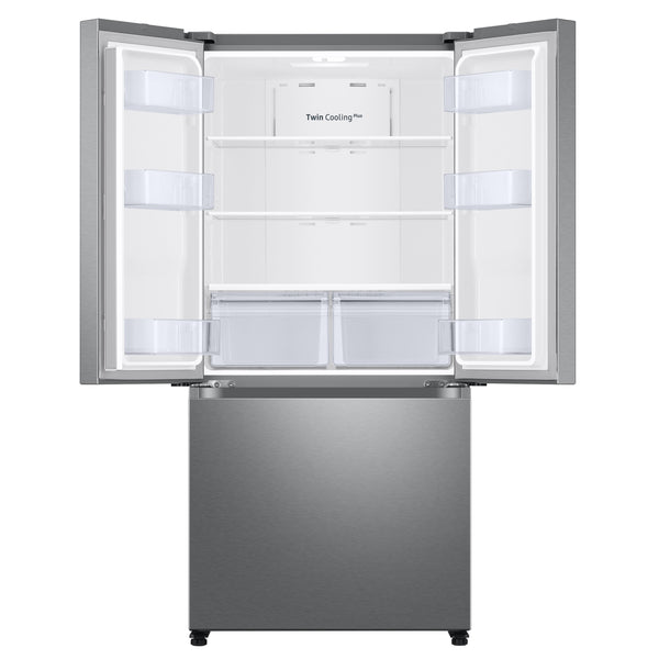 Samsung Counter-Depth 17.5-cu ft 3 -Door Smart Compatible French Door Refrigerator with Ice Maker ( Fingerprint Resistant Stainless Steel ) ENERGY STAR Certified