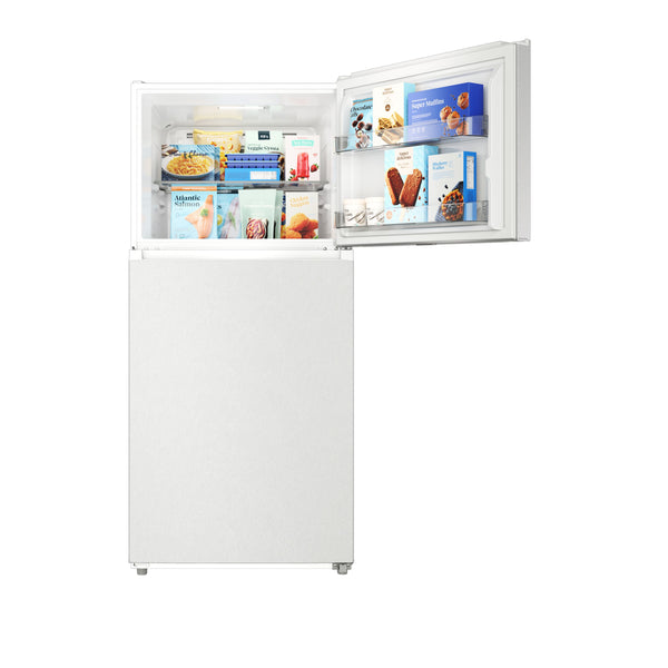 Midea Fingerprint Resistant 20.5-cu ft Top-Freezer Refrigerator ( White ) Garage Ready ENERGY STAR Certified