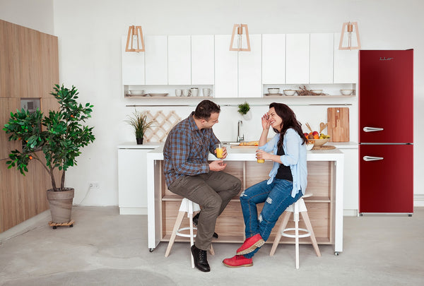 iio Retro-Mod RM1 11-cu ft Standard-Depth Bottom-Freezer Refrigerator Wine Red ) ENERGY STAR Certified