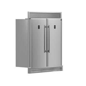 FORNO Rizzuto 27.6-cu ft Counter-Depth Side-by-Side Refrigerator ( Stainless steel ) ENERGY STAR Certified
