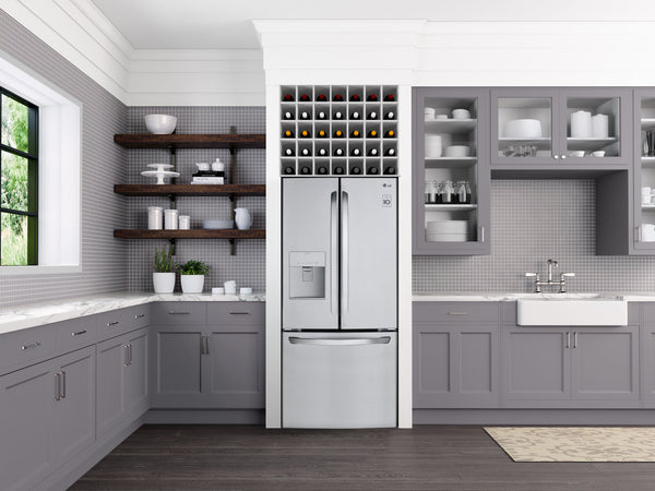 LG Standard-Depth 21.8-cu ft 3 -Door French Door Refrigerator with Ice Maker with Water and Ice Dispenser ( Stainless Steel ) ENERGY STAR Certified