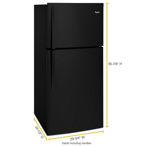 Whirlpool 19.1-cu ft Top-Freezer Refrigerator ( Black )