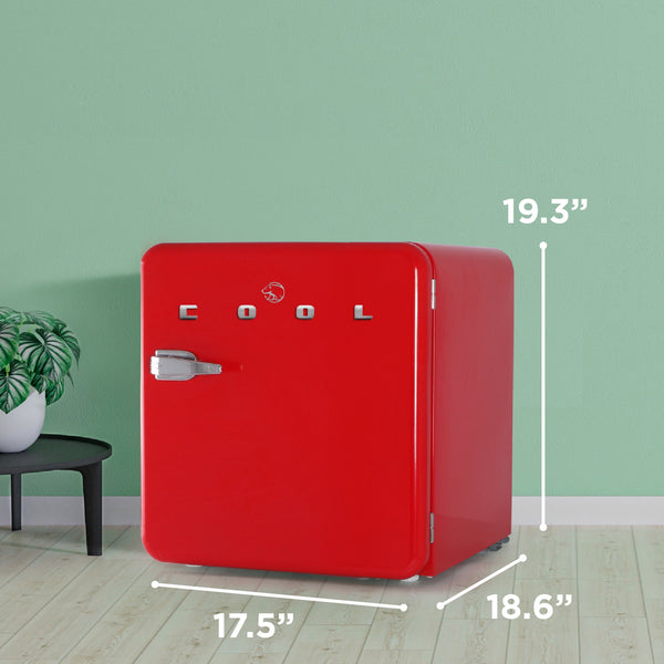 Commercial Cool 1.6-cu ft Mini Fridge with Freezer ( Red )