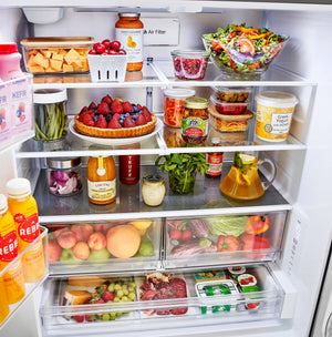 LG Counter-Depth 26.5-cu ft 3 -Door Smart Compatible French Door Refrigerator with Ice Maker with Water Dispenser ( PrintProof Stainless Steel ) ENERGY STAR Certified