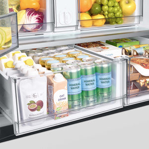 Samsung Bespoke Standard-Depth 30.1-cu ft 3 -Door Smart Compatible French Door Refrigerator with Dual Ice Maker with Water Dispenser ( Stainless Steel - All Panels ) ENERGY STAR Certified