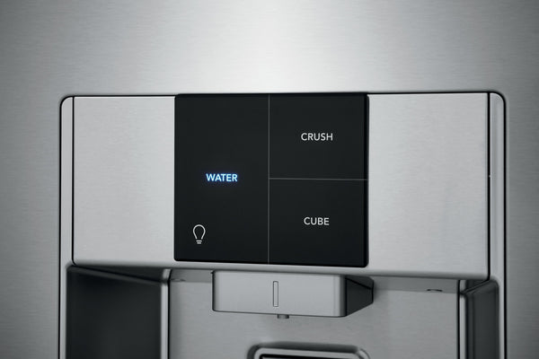 Frigidaire Professional Counter-Depth 21.4-cu ft 4 -Door French Door Refrigerator with Dual Ice Maker with Water and Ice Dispenser ( Smudge-Proof Stainless Steel ) ENERGY STAR Certified