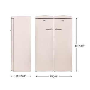 ConServ 19.42-cu ft Counter-Depth Side-by-Side Refrigerator ( Cream )