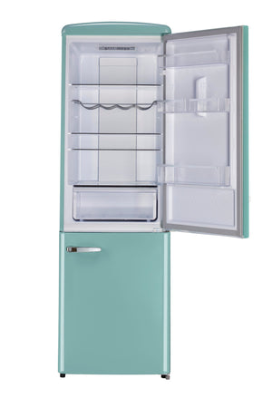 UNIQUE Classic Retro 11.7-cu ft Counter-Depth Bottom-Freezer Refrigerator Ocean Mist Turquoise ) ENERGY STAR Certified