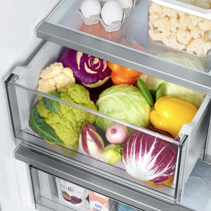 Samsung Bespoke Standard-Depth 30.1-cu ft 3 -Door Smart Compatible French Door Refrigerator with Dual Ice Maker with Water Dispenser ( Stainless Steel - All Panels ) ENERGY STAR Certified