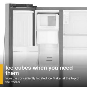 Whirlpool 24.6-cu ft Side-by-Side Refrigerator with Ice Maker ,Water and Ice Dispenser ( Fingerprint Resistant Stainless Steel )