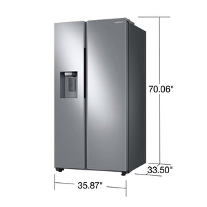 Samsung 27.4-cu ft Side-by-Side Refrigerator with Ice Maker ,Water and Ice Dispenser ( Fingerprint Resistant Stainless Steel )