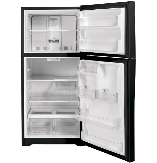 GE Garage Ready 19.1-cu ft Top-Freezer Refrigerator ( Black ) Garage Ready