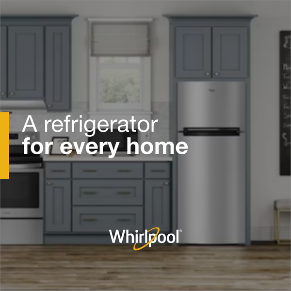 Whirlpool Flexible Storage Bin 17.6-cu ft Top-Freezer Refrigerator ( Fingerprint Resistant Metallic Steel )