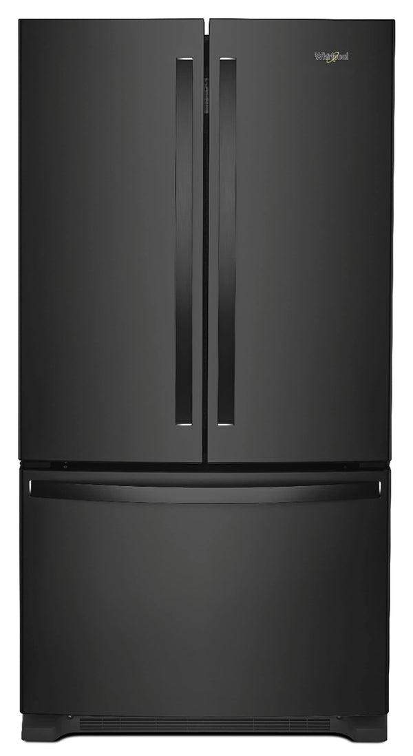 Whirlpool Standard-Depth 25.2-cu ft 3 -Door French Door Refrigerator with Ice Maker ( Black ) ENERGY STAR Certified