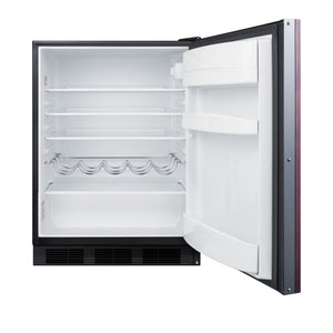 Summit Appliance 5.5-cu ft Built-In Mini Fridge ( Panel-ready door and black cabinet )
