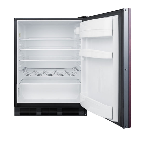 Summit Appliance 5.5-cu ft Built-In Mini Fridge ( Panel-ready door and black cabinet )
