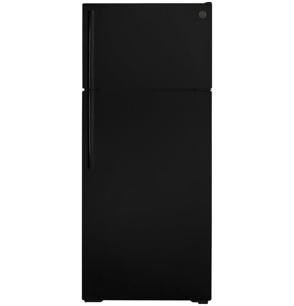 GE 17.5-cu ft Top-Freezer Refrigerator with Ice Maker ( Black ) ENERGY STAR Certified