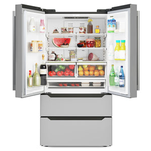 KoolMore Counter-Depth 22.5-cu ft 4 -Door French Door Refrigerator with Ice Maker ( Stainless steel )