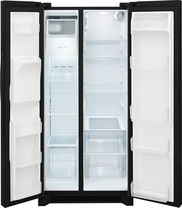 Frigidaire 22.3-cu ft Side-by-Side Refrigerator with Ice Maker ,Water and Ice Dispenser ( Black ) ENERGY STAR Certified