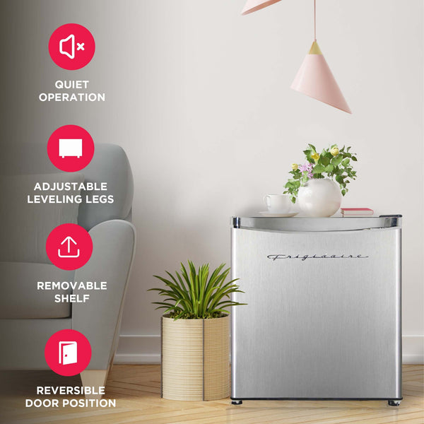 Frigidaire 1.6-cu ft Mini Fridge with Freezer ( Stainless Steel )