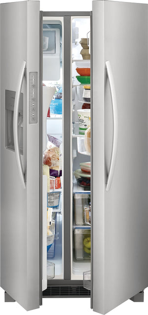 Frigidaire 22.3-cu ft Side-by-Side Refrigerator with Ice Maker ,Water and Ice Dispenser ( Stainless Steel ) ENERGY STAR Certified