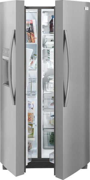 Frigidaire Gallery 25.6-cu ft Side-by-Side Refrigerator with Ice Maker ,Water and Ice Dispenser ( Fingerprint Resistant Stainless Steel ) ENERGY STAR Certified