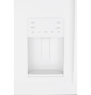 GE Standard-Depth 25.6-cu ft 3 -Door French Door Refrigerator with Ice Maker with Water and Ice Dispenser ( White ) ENERGY STAR Certified