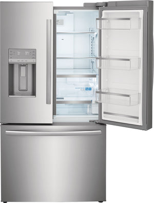 Frigidaire Gallery Counter-Depth 22.6-cu ft 3 -Door French Door Refrigerator with Dual Ice Maker with Water and Ice Dispenser ( Fingerprint Resistant Stainless Steel ) ENERGY STAR Certified