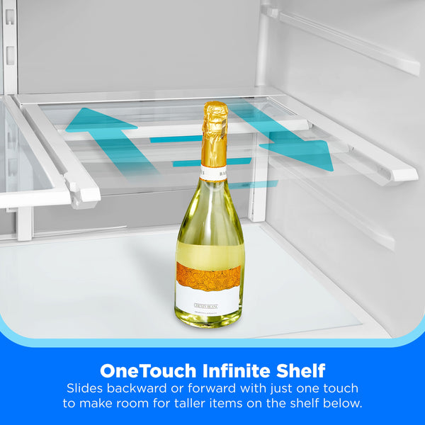 Midea Standard-Depth OneTouch Autofill 28.9-cu ft 3 -Door Smart Compatible French Door Refrigerator with Dual Ice Maker with Water and Ice Dispenser ( Stainless steel ) ENERGY STAR Certified