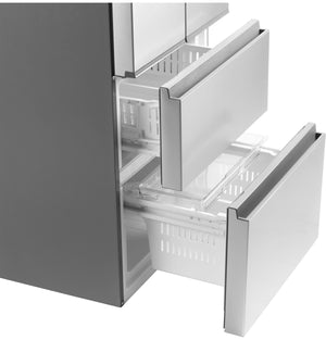 Haier Counter-Depth 14.5-cu ft 4 -Door French Door Refrigerator Optional (sold separately) ( Stainless Steel )