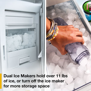 Whirlpool Standard-Depth 29.58-cu ft 3 -Door French Door Refrigerator with Dual Ice Maker with Water and Ice Dispenser ( White ) ENERGY STAR Certified