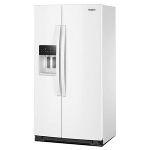 Whirlpool 20.85-cu ft Counter-Depth Side-by-Side Refrigerator with Ice Maker ,Water and Ice Dispenser ( White )