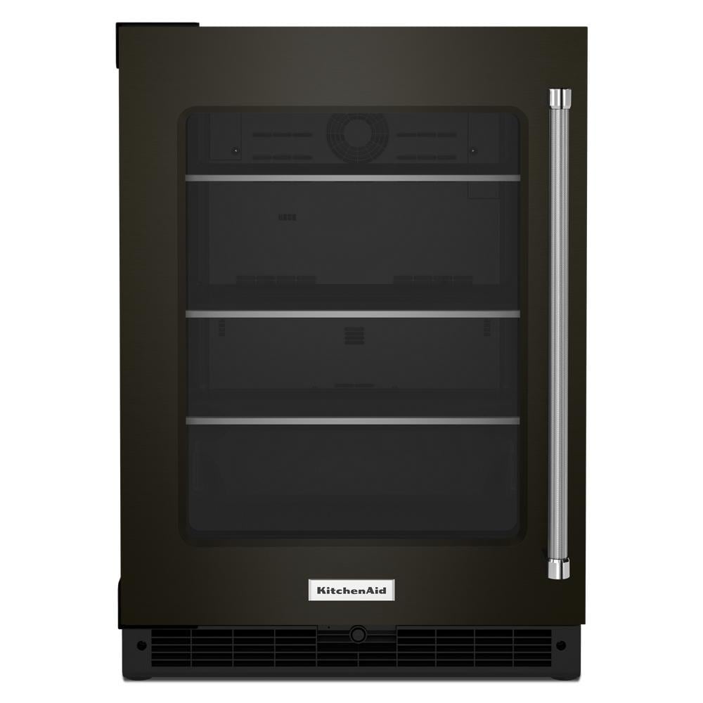 KitchenAid 5.2-cu ft Built-In Mini Fridge ( Black Stainless Steel with PRINTSHIELD )