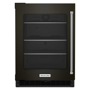 KitchenAid 5.2-cu ft Built-In Mini Fridge ( Black Stainless Steel with PRINTSHIELD )