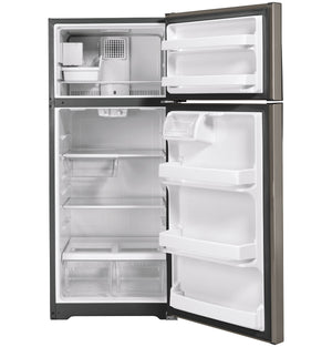 GE 17.5-cu ft Top-Freezer Refrigerator with Ice Maker ( Silver ) ENERGY STAR Certified